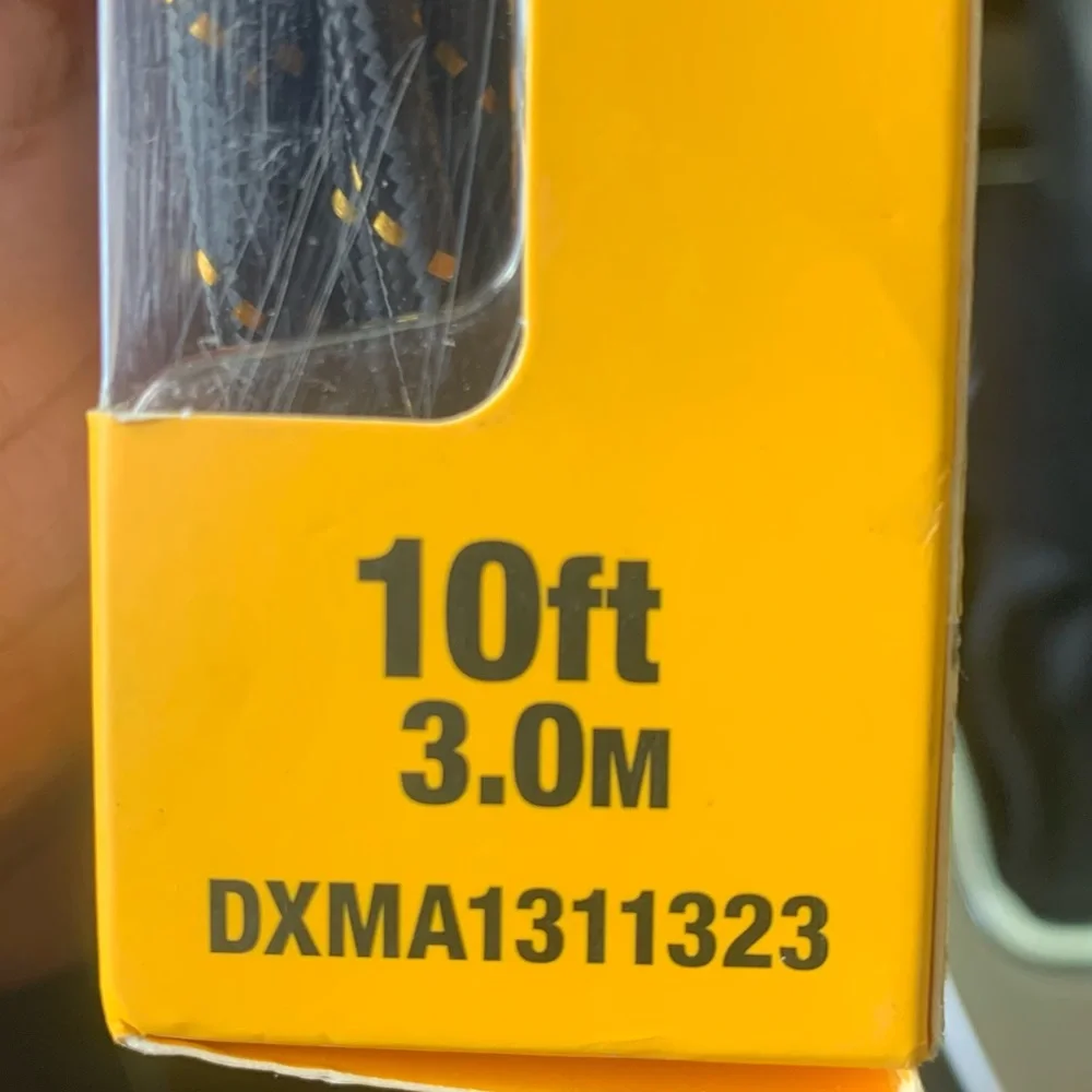 DEWALT Reinforced Braided Micro-USB Cable — USB to Micro with Android — 10 ft